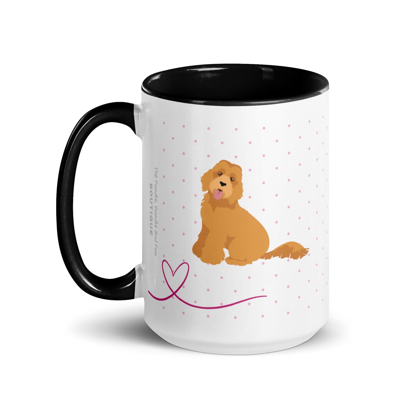 "World's Best Mum" mug - gold / red Doodle