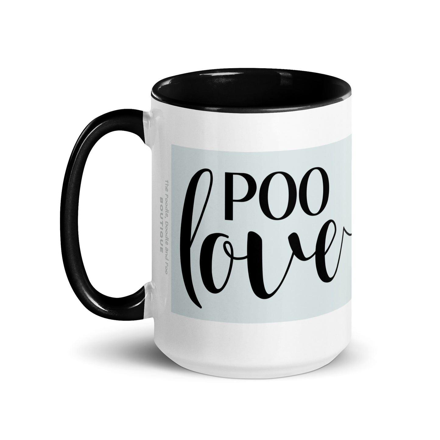 "Poo Love" mug - light teal