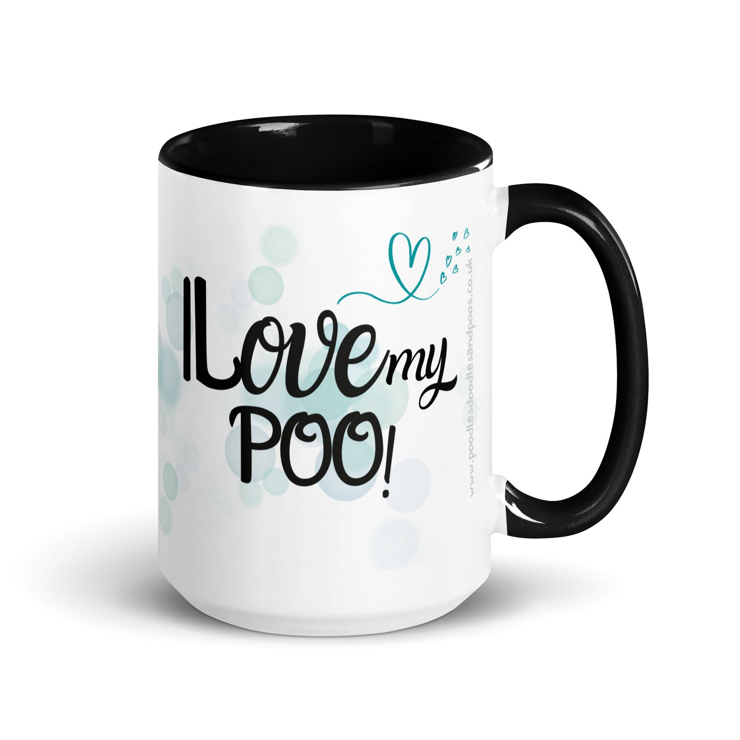 "I Love my..." mug with black Inside - black Cockapoo