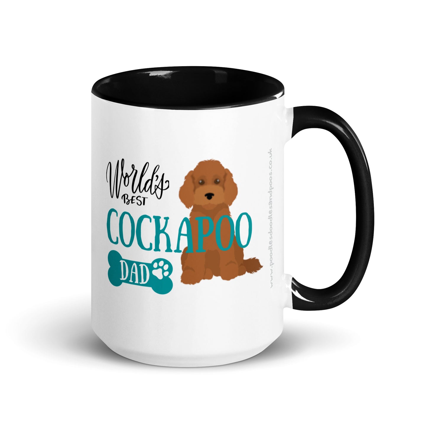 "World's Best Dad" mug - red Cockapoo