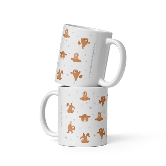 "Yoga Poos" mug in white