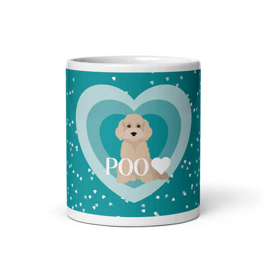 "Love" mug - light golden Cockapoo