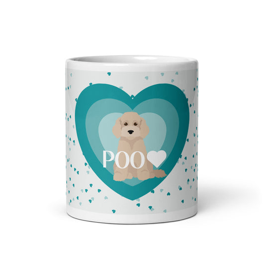 "Love" mug - light golden Cockapoo