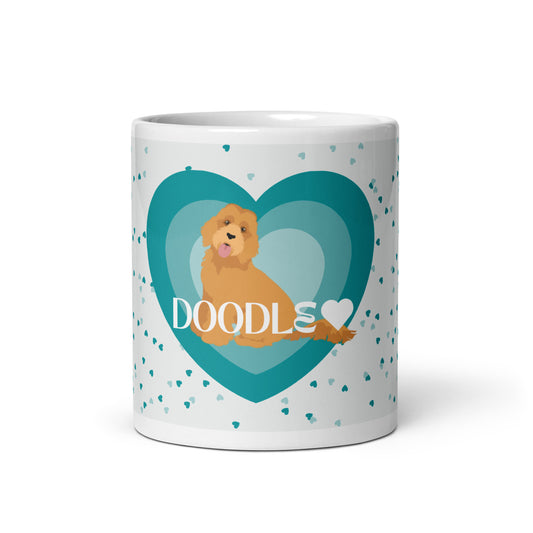 "Love" mug - red golden Doodle