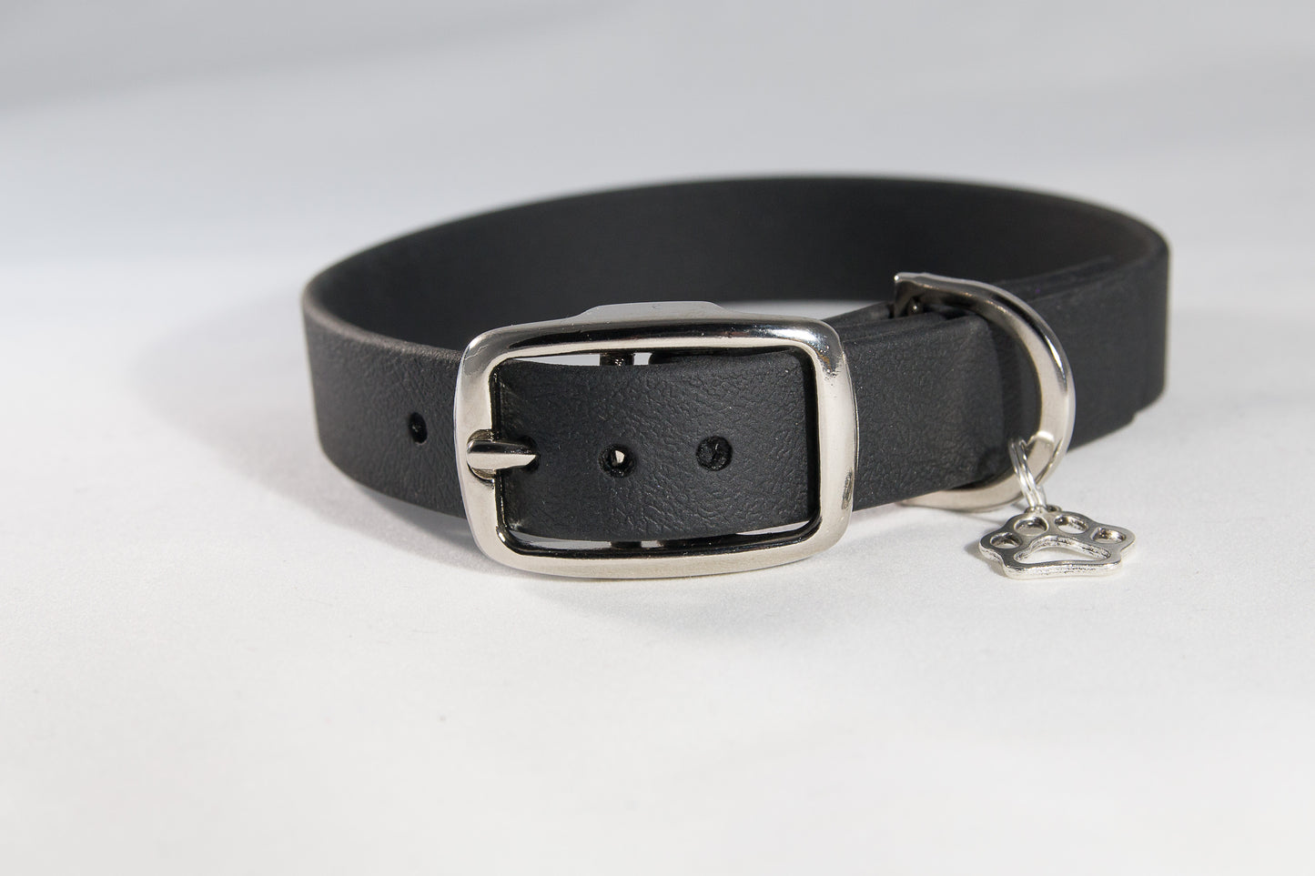 Hand-made BioThane Collar in Black