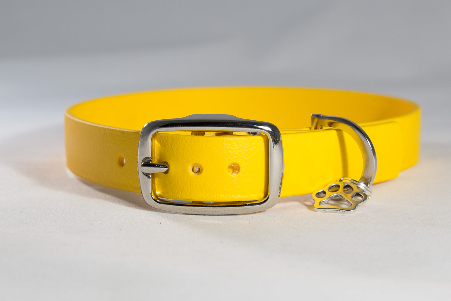 Hand-made BioThane Collar in Yellow