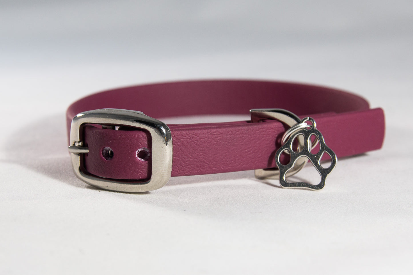 Hand-made BioThane Collar in Wine