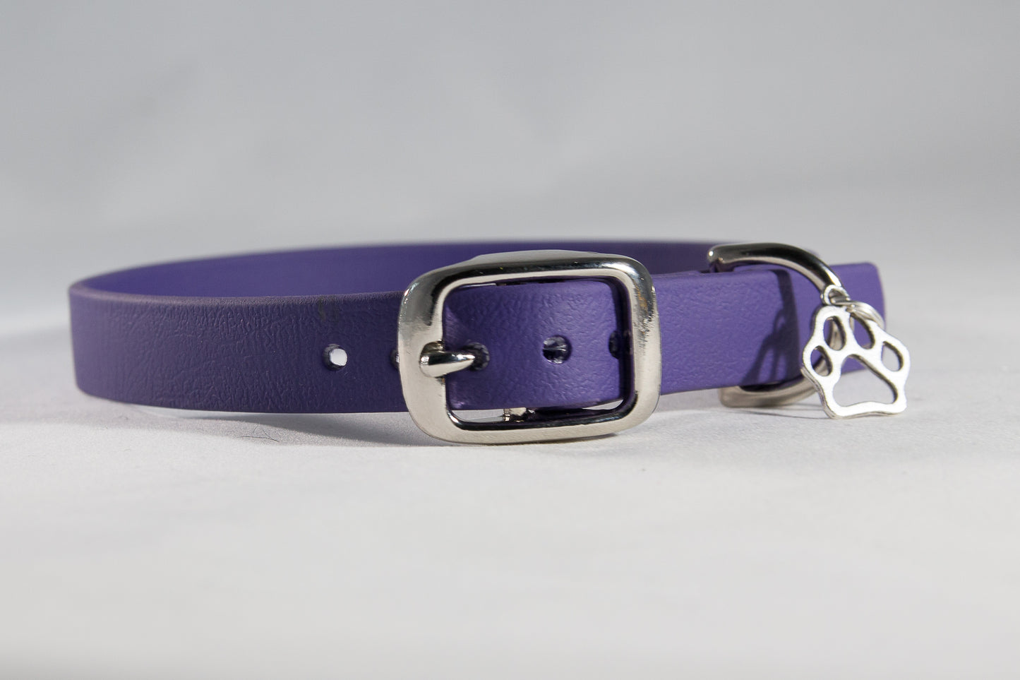 Hand-made BioThane Collar in Purple