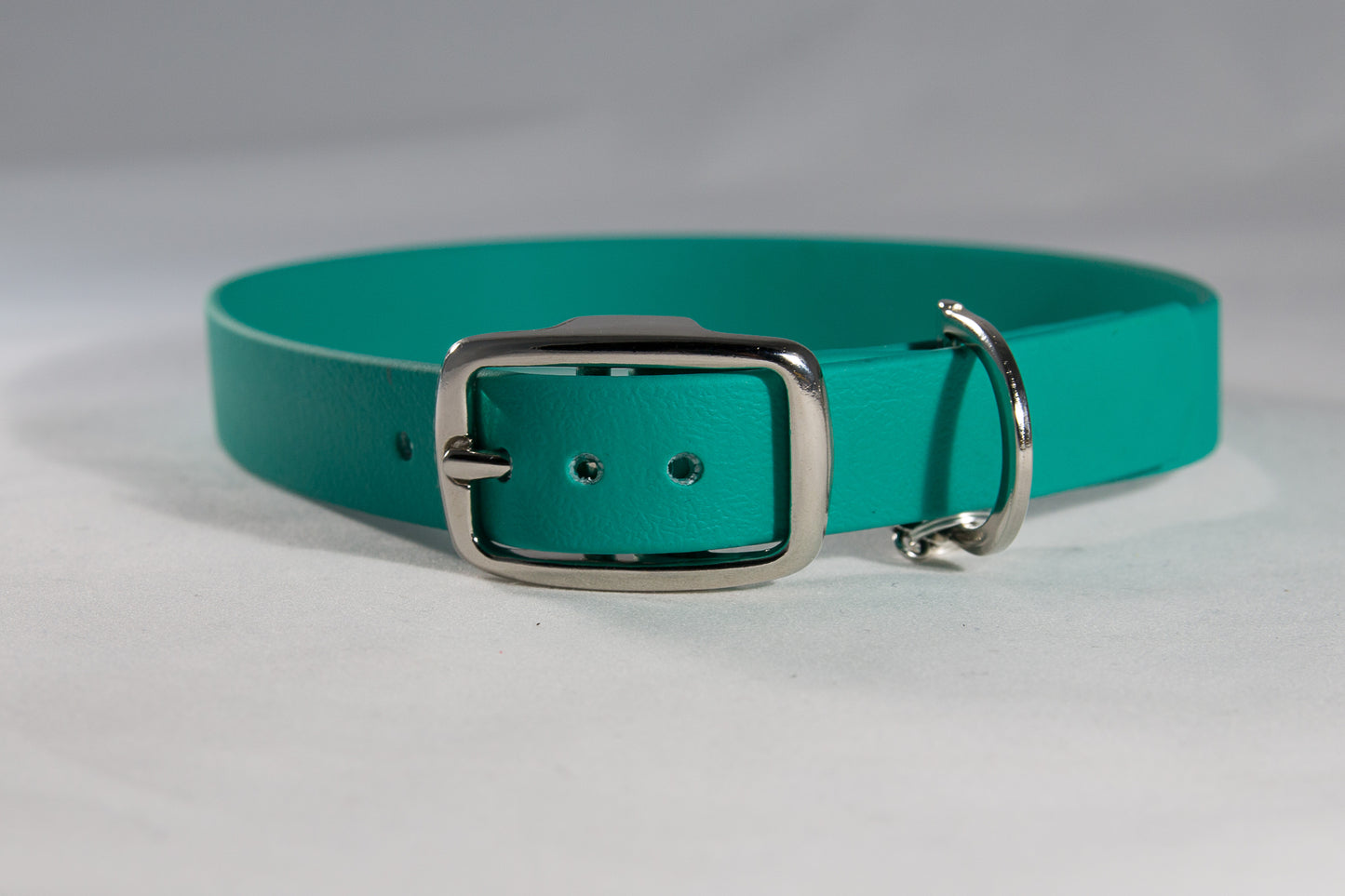 Hand-made BioThane Collar in Teal
