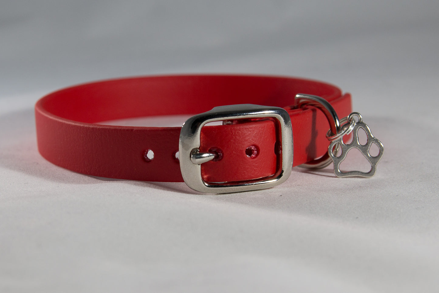 Hand-made BioThane Collar in Red