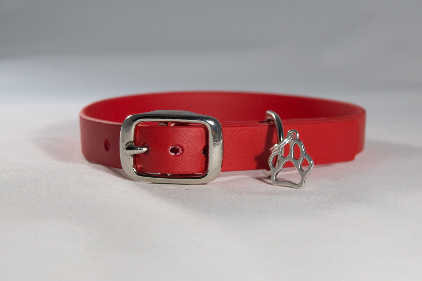 Hand-made BioThane Collar in Red